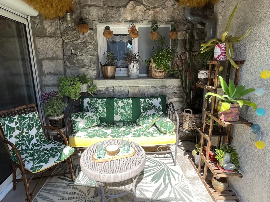 Espace extérieur privatif de la chambre d'hôtes "Escapade à 2" à Ruoms en Sud Ardèche